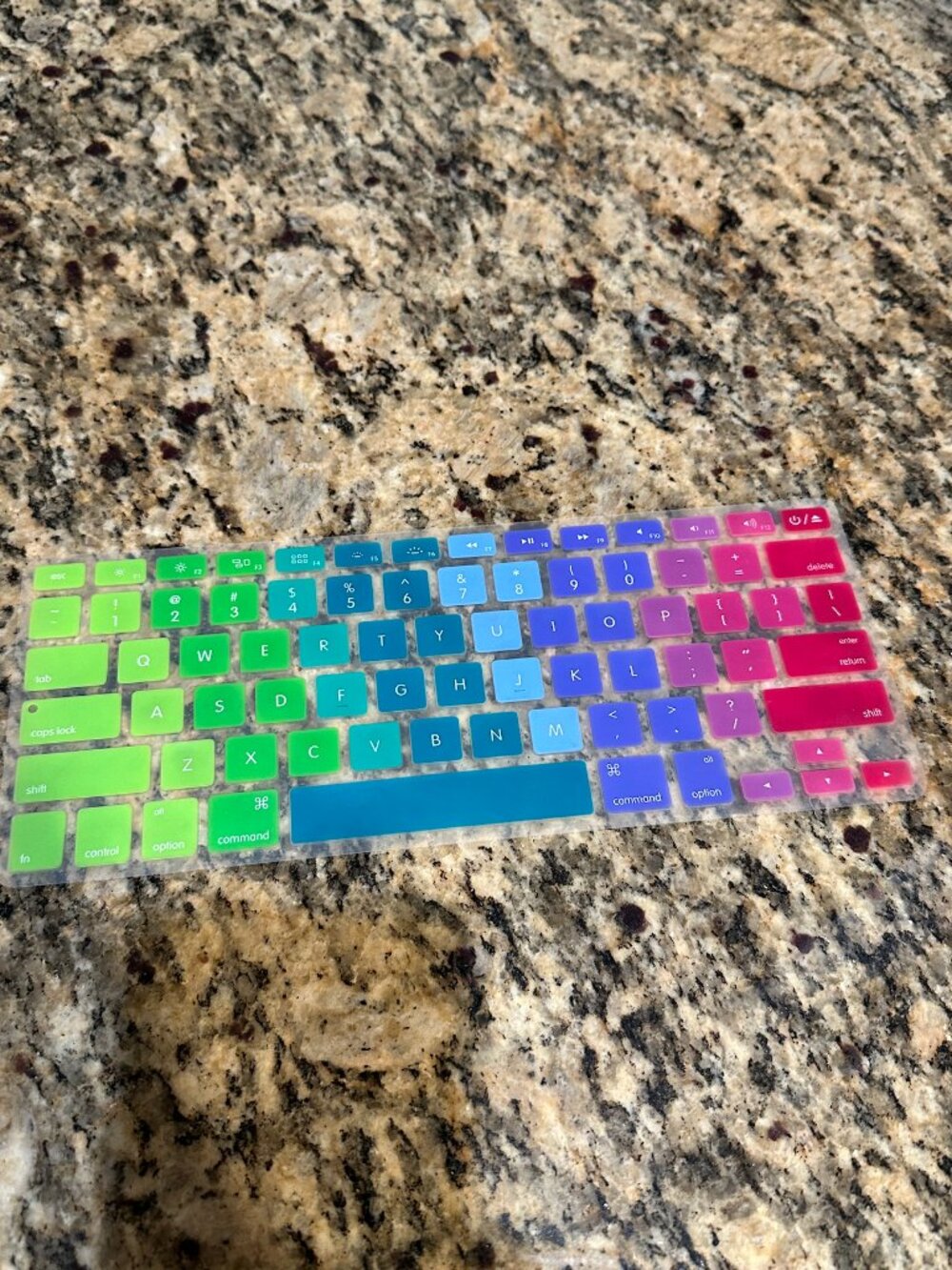 Colorful Rainbow Gradient Silicone Apple Keyboard Cover